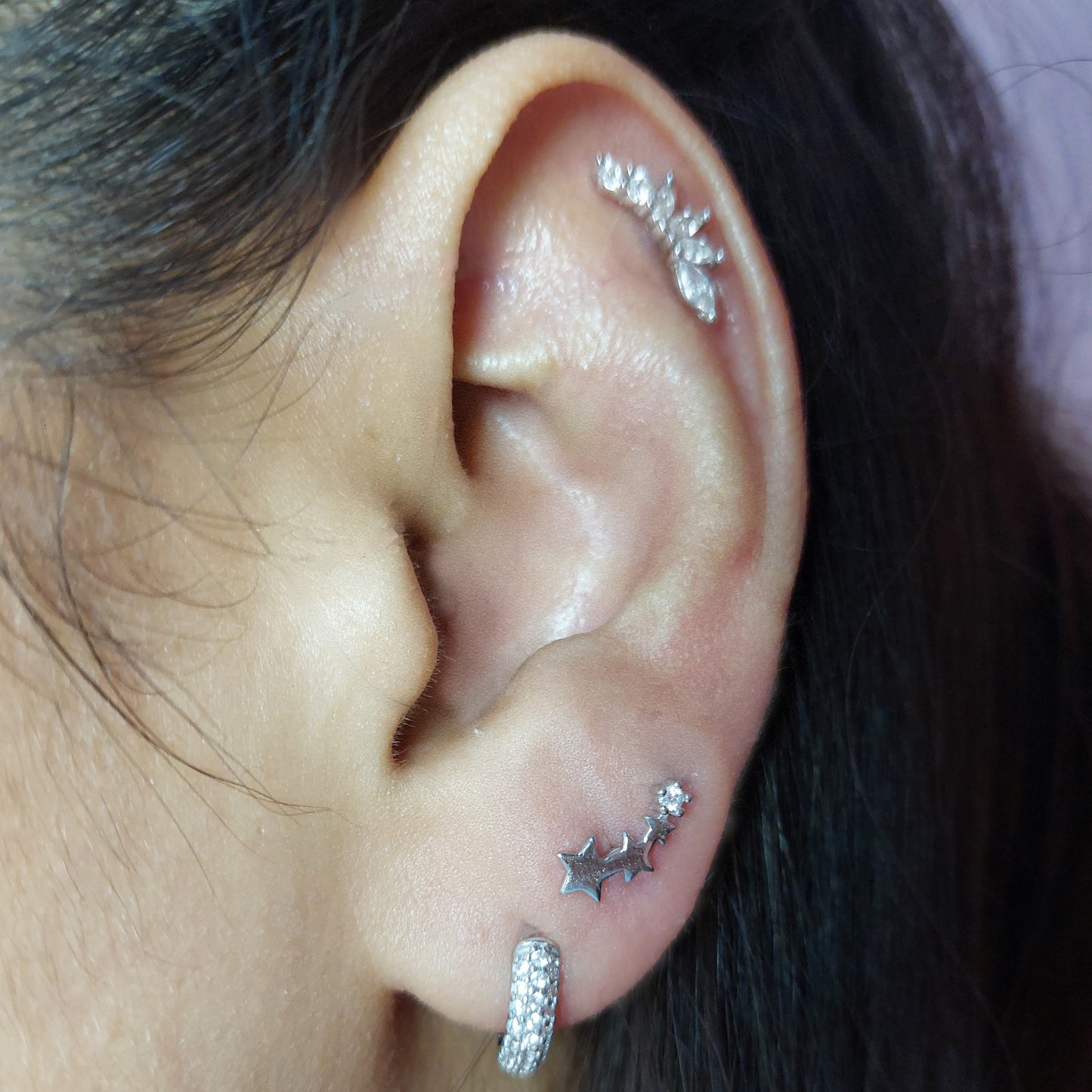 Aros de Plata estrellas