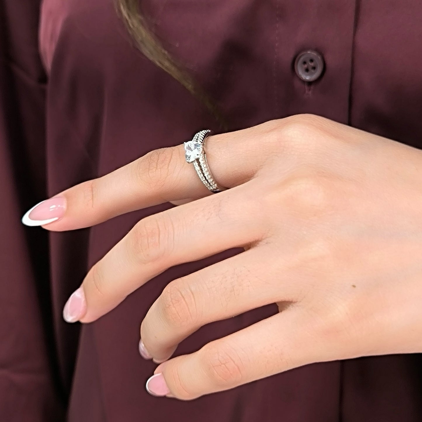 anillo de plata compromiso