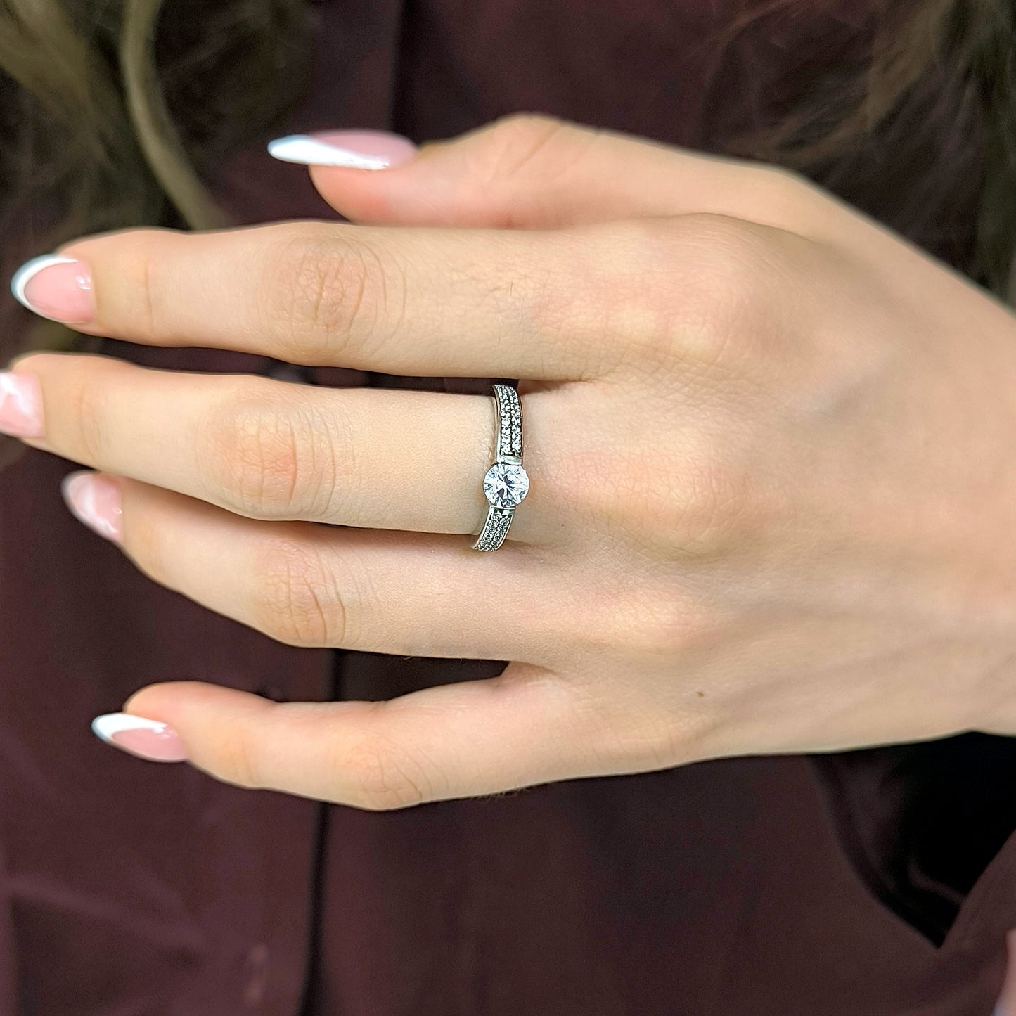 anillo de plata mujer compromiso