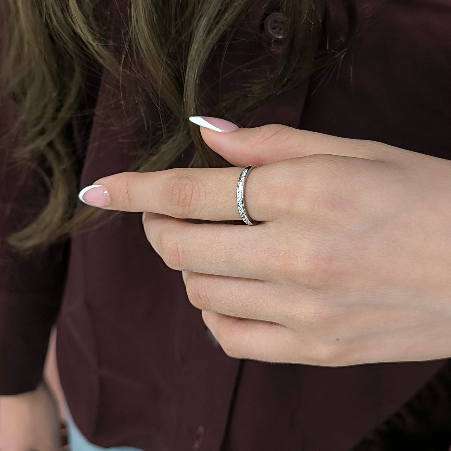 anillo de plata mujer demi