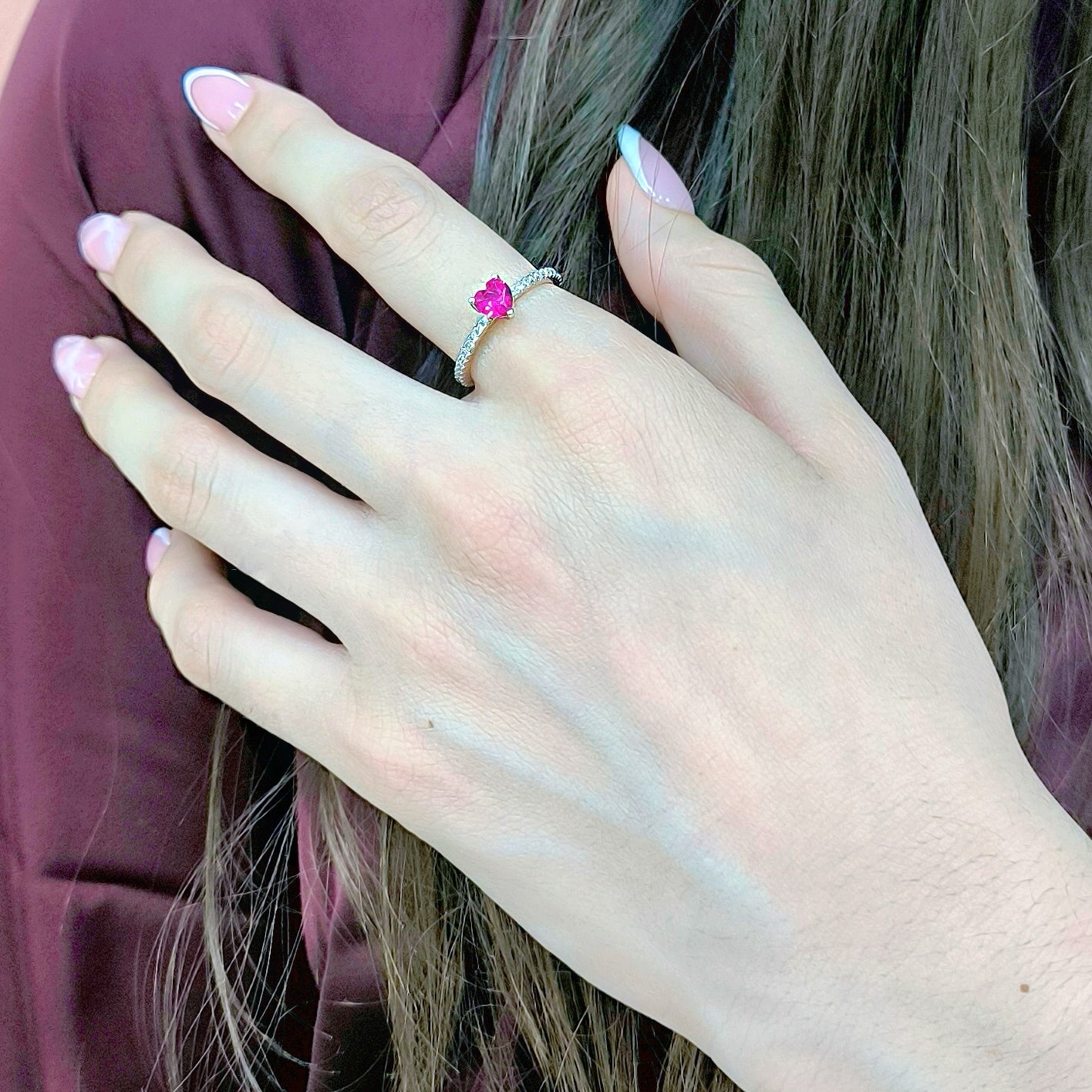 anillo de plata mujer solitario