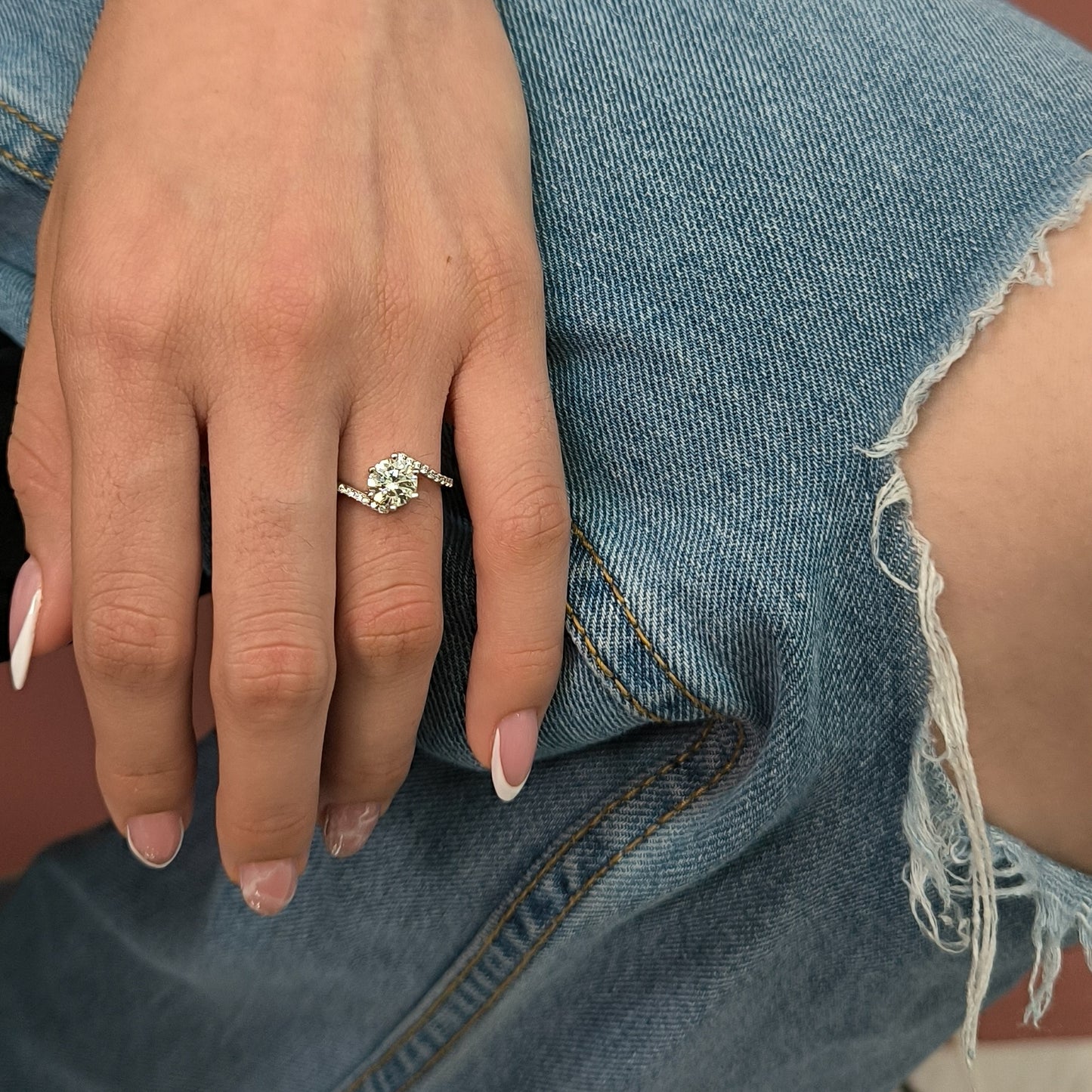 anillo de plata mujer solitario