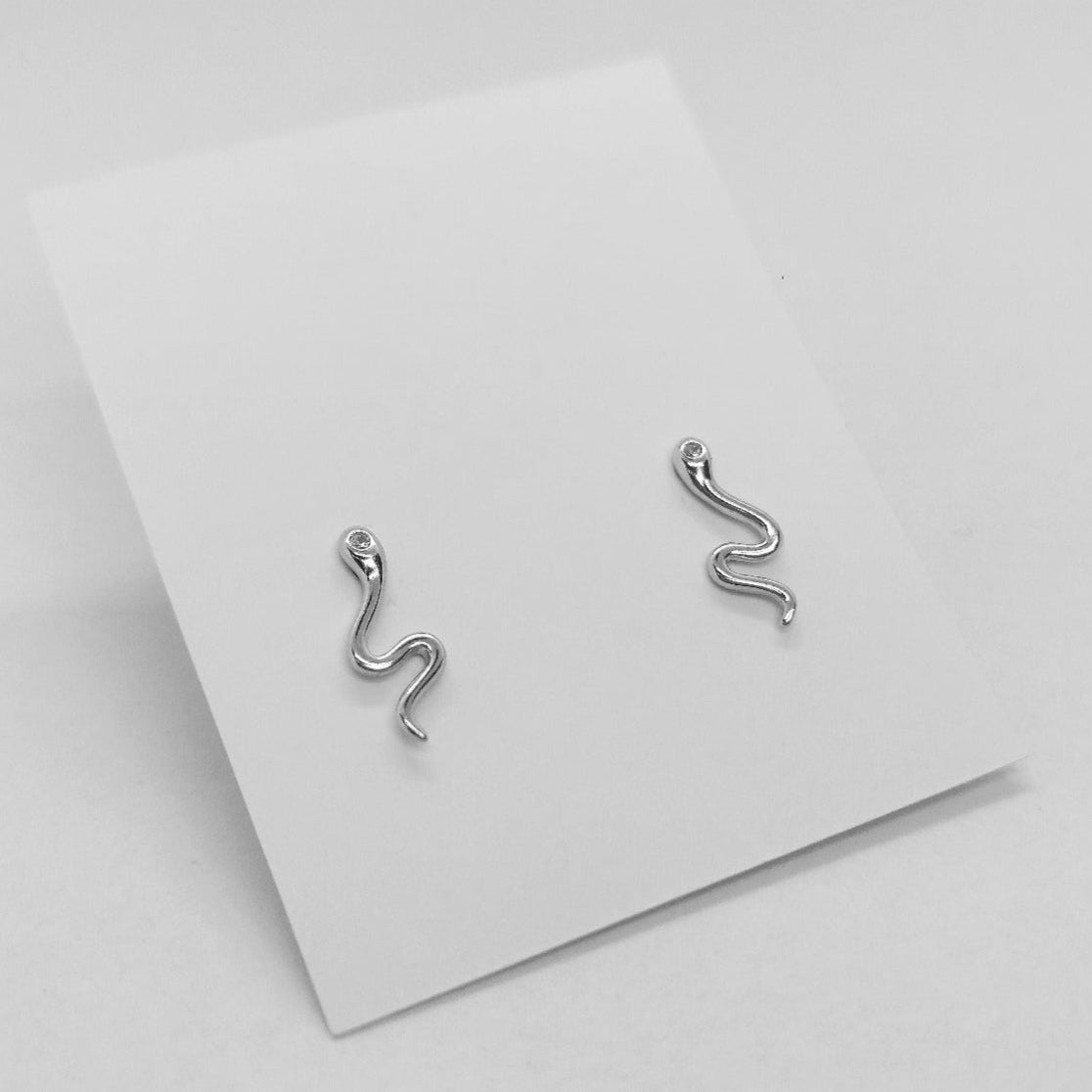 Aros de plata serpiente