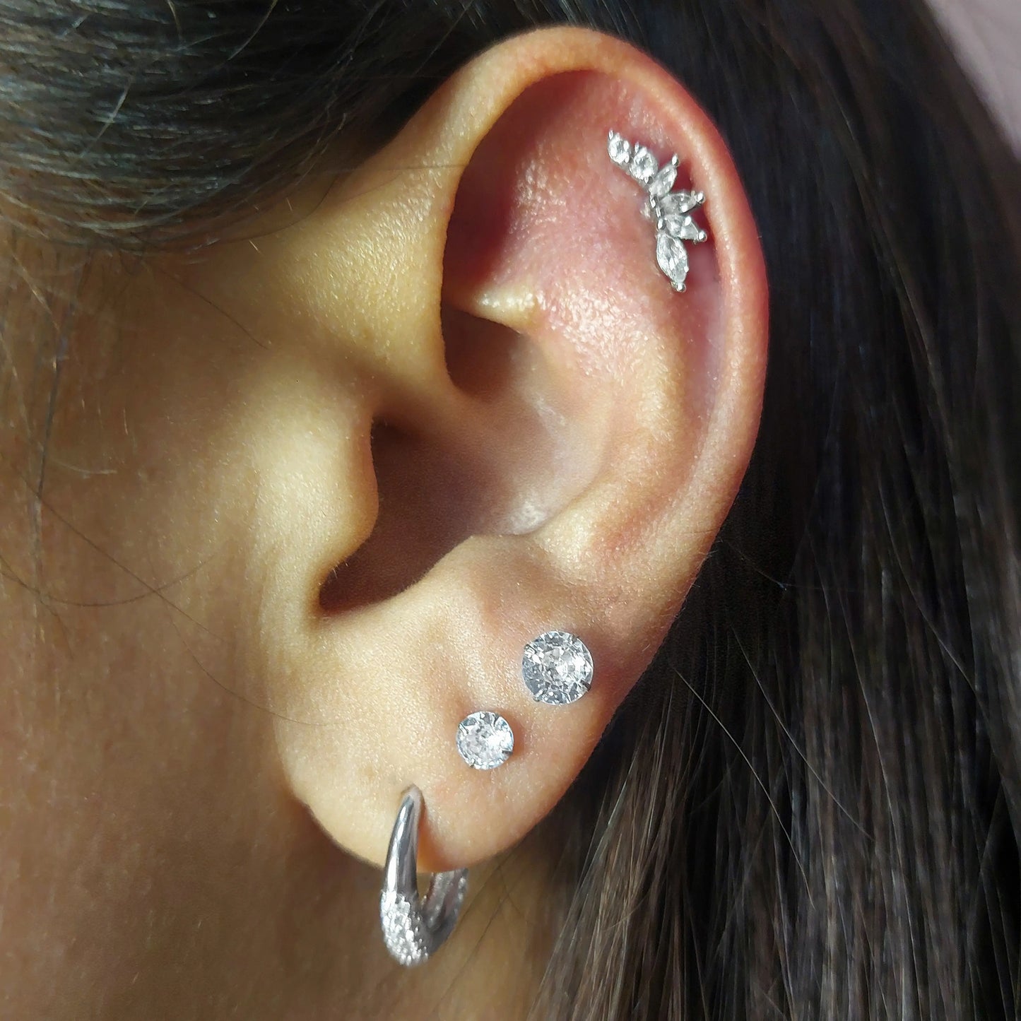 Aros Tope Plata