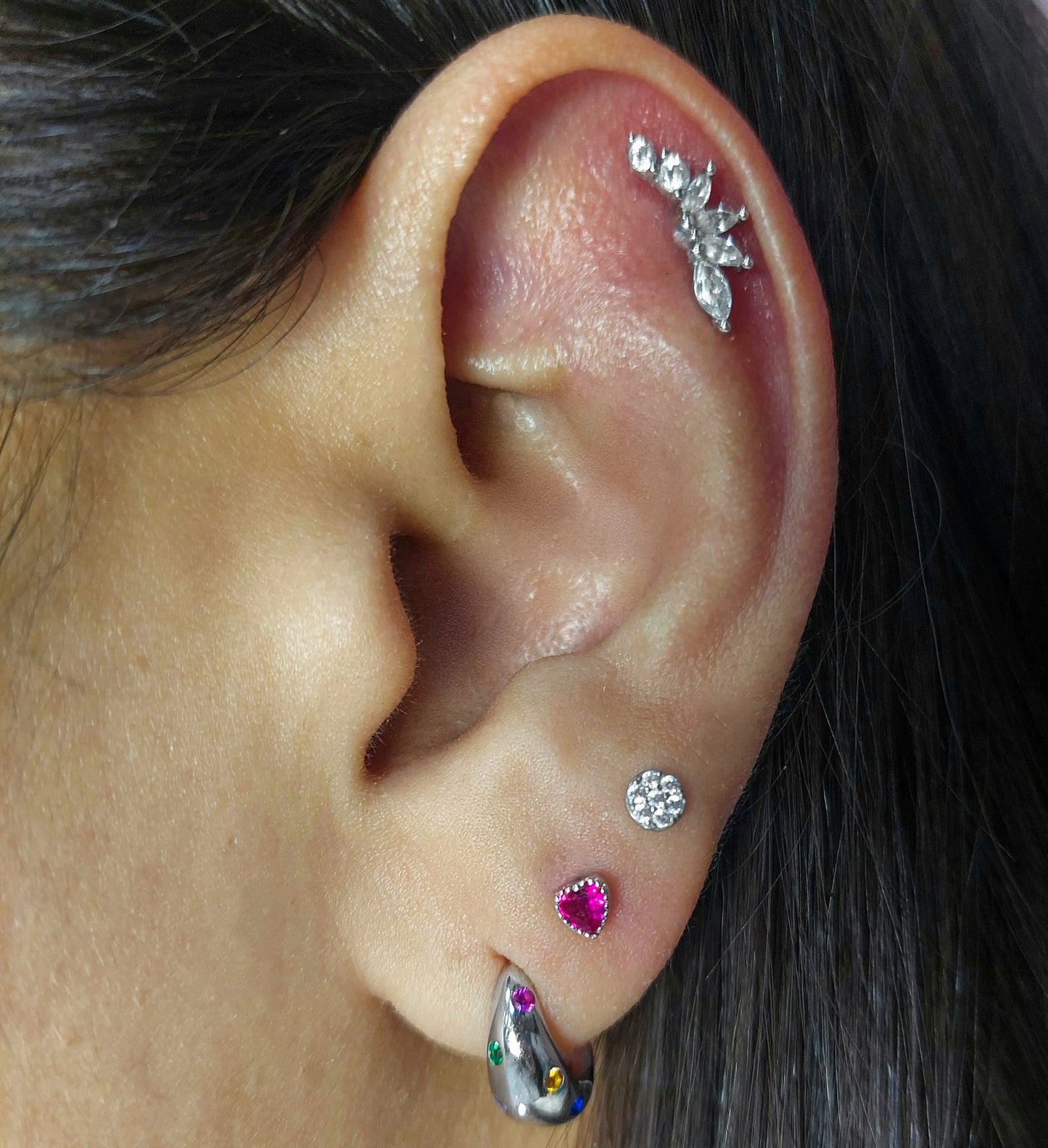 Aros Tope Plata