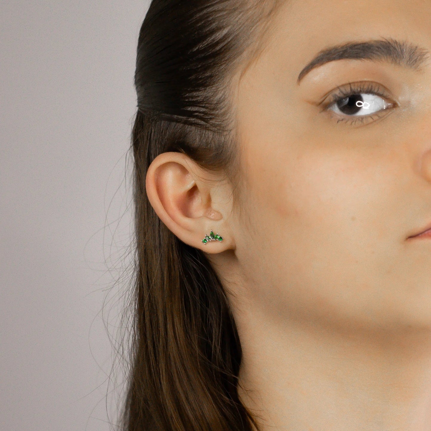 aros con tope de plata 925