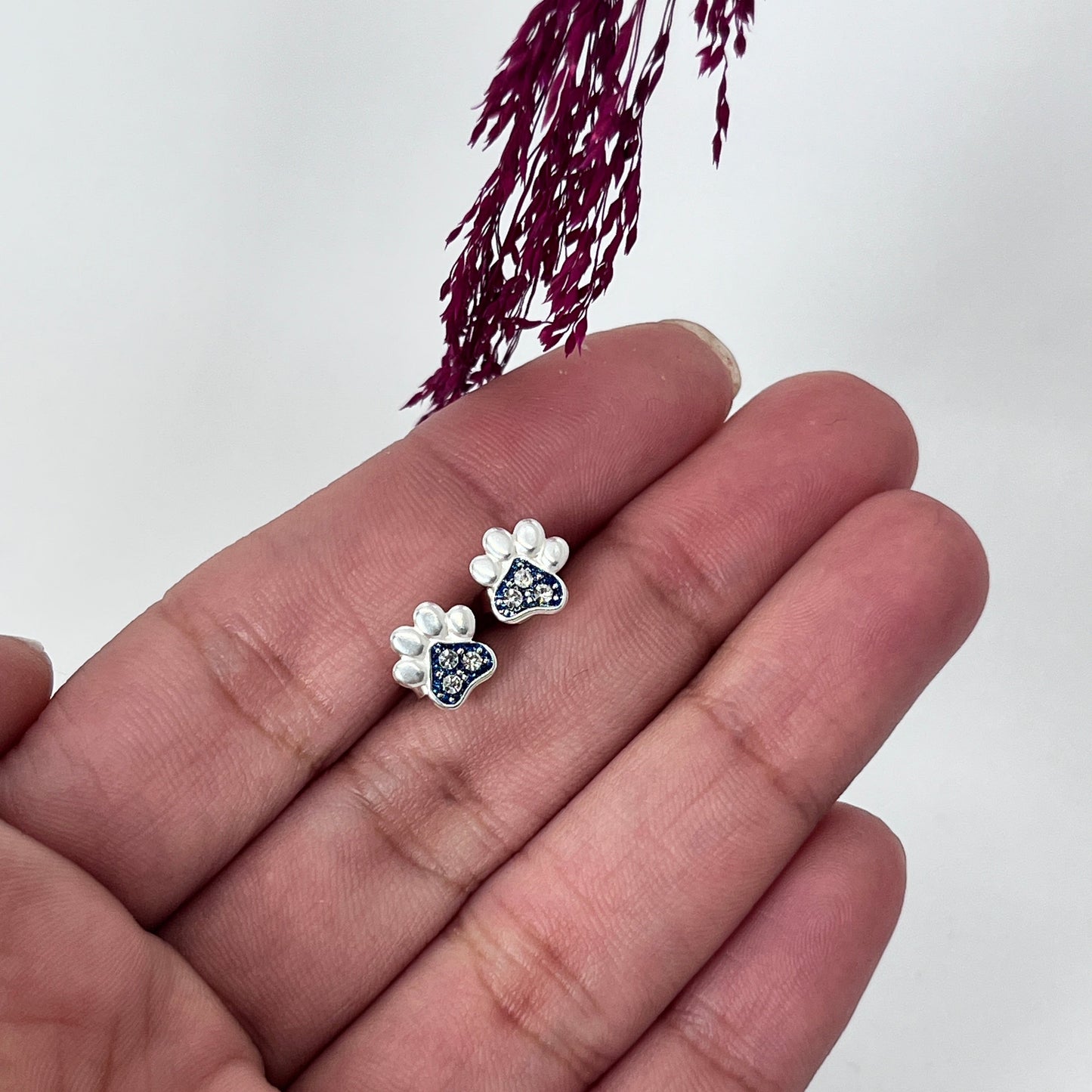 aros de plata 925 con huellas