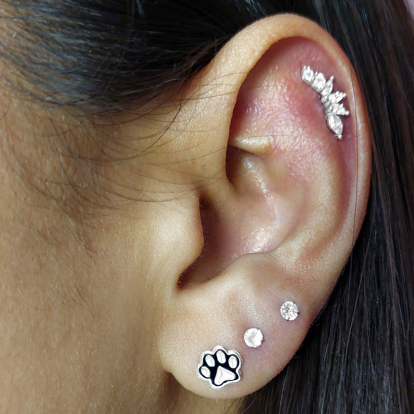 aros de plata huella