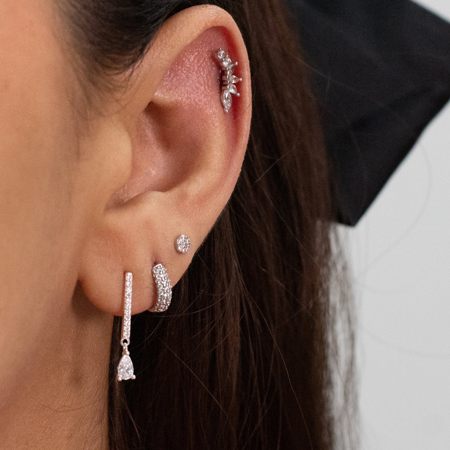 aros de plata fiesta white
