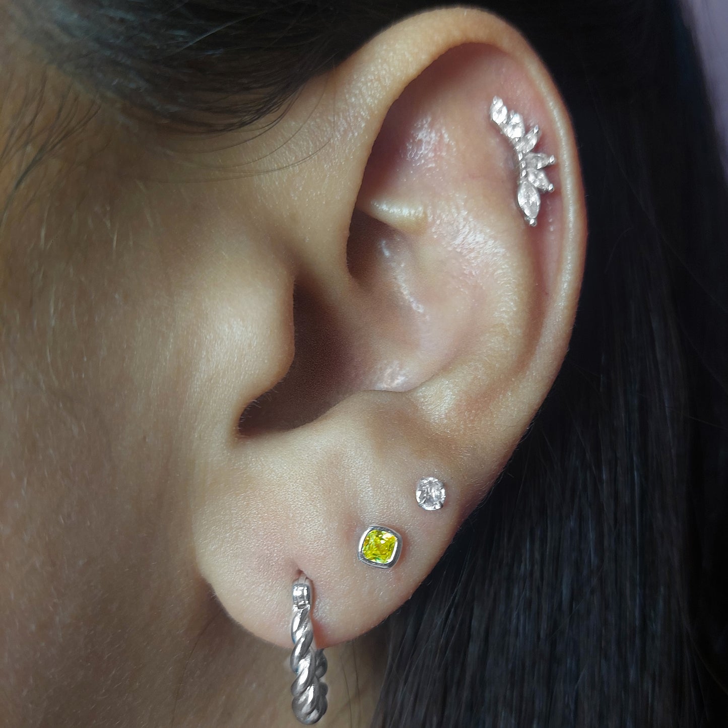 Aros de plata lumiere