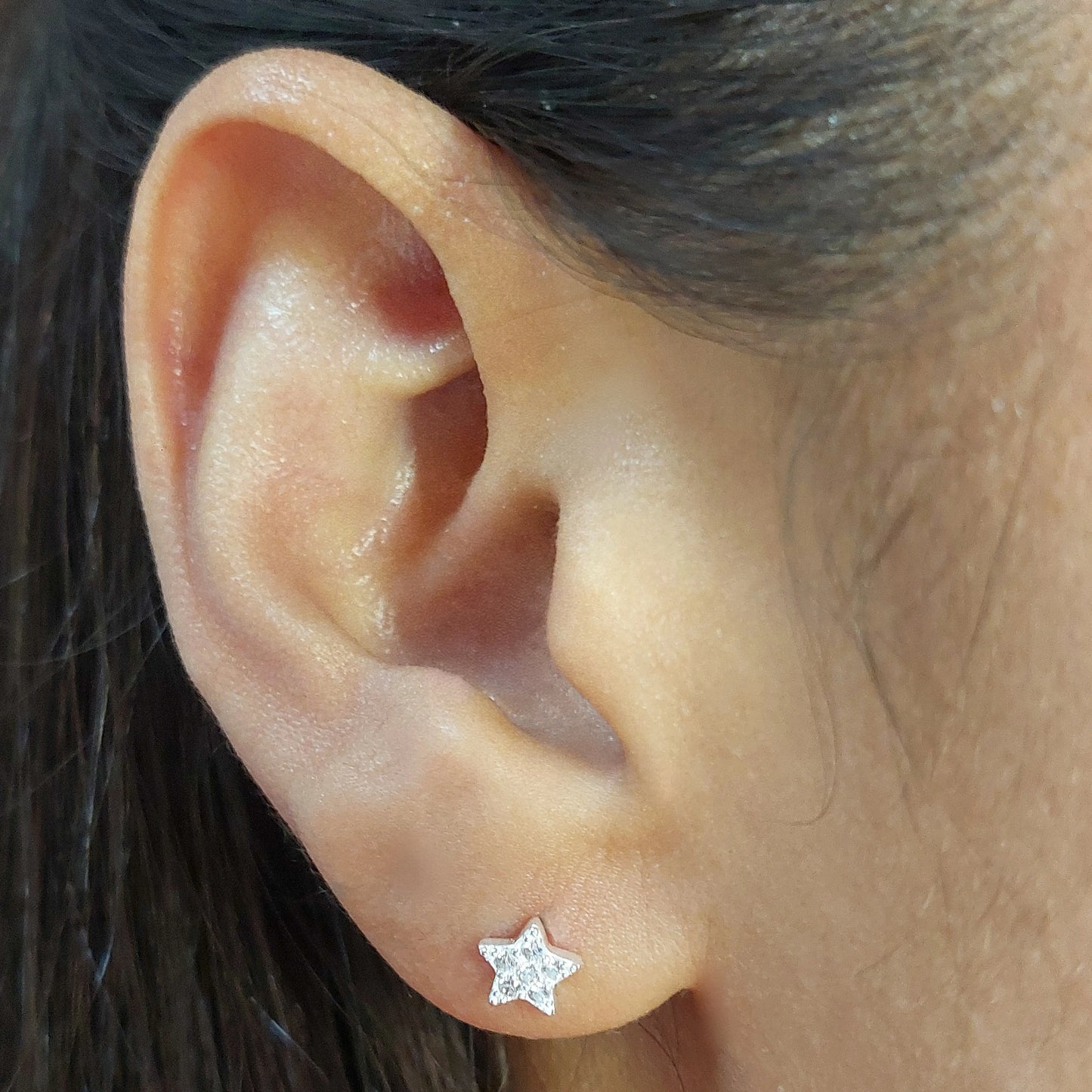 aros de plata mujer estrellas