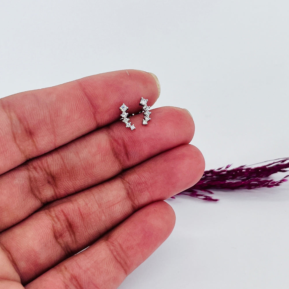 Aros tope plata y microcircon