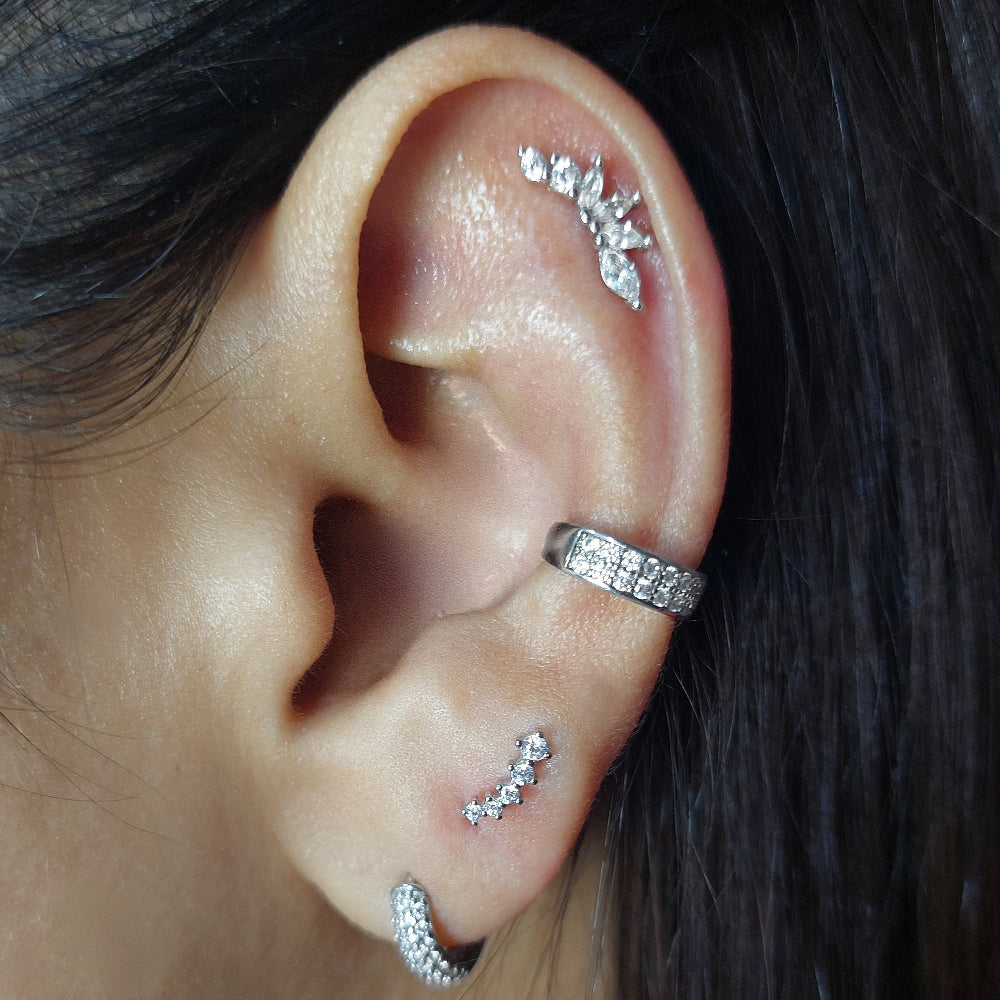 Aros tope plata microcircon