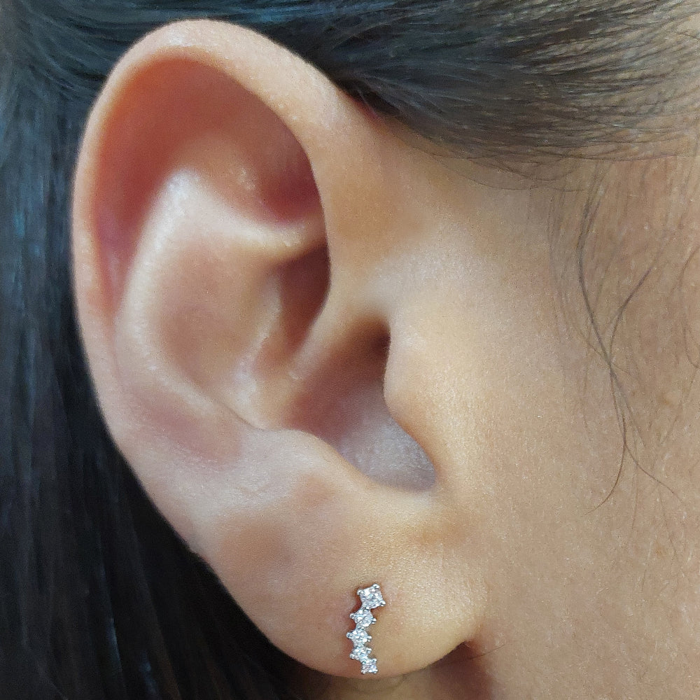 Aros tope plata microcircon