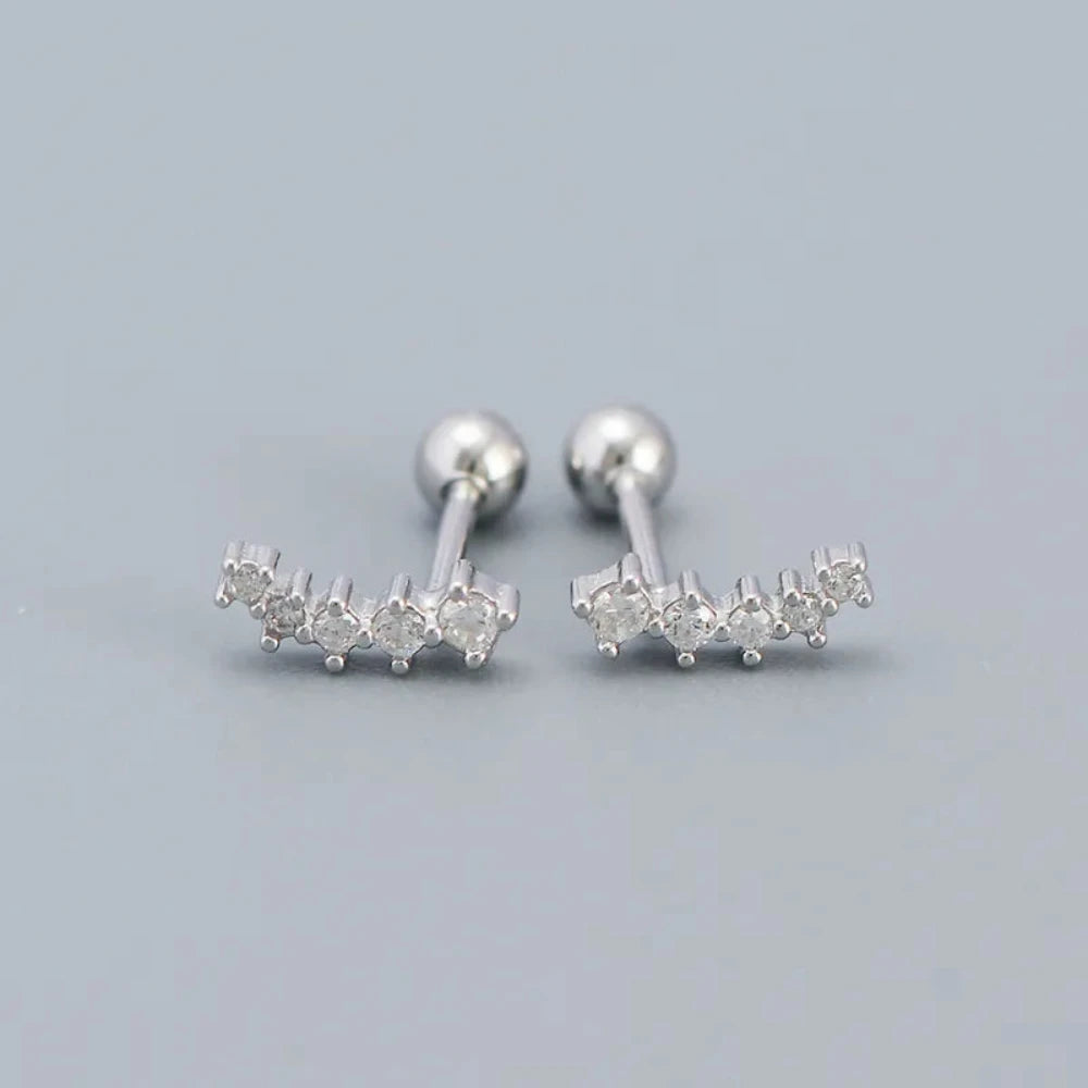 Aros tope plata microcircon