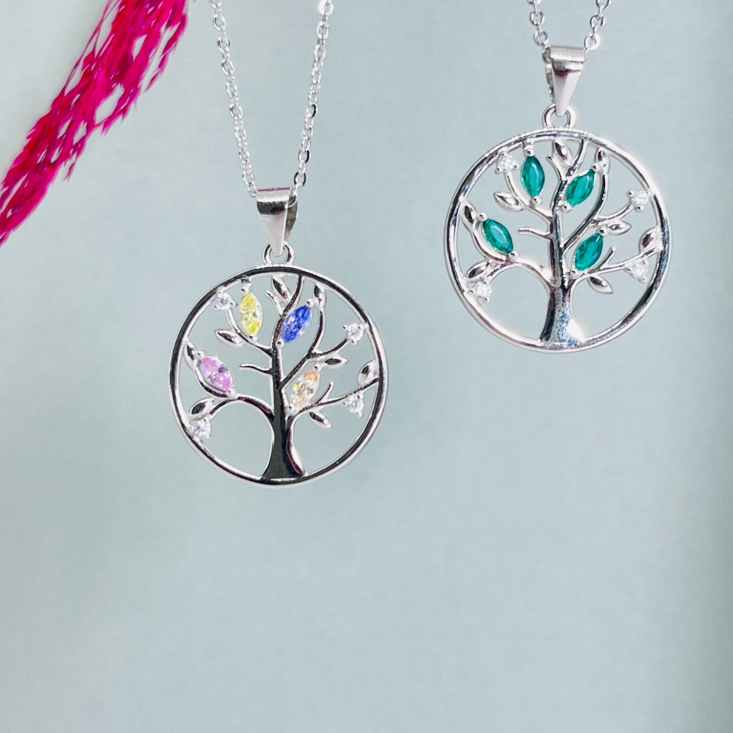 collar de plata árbol de la vida