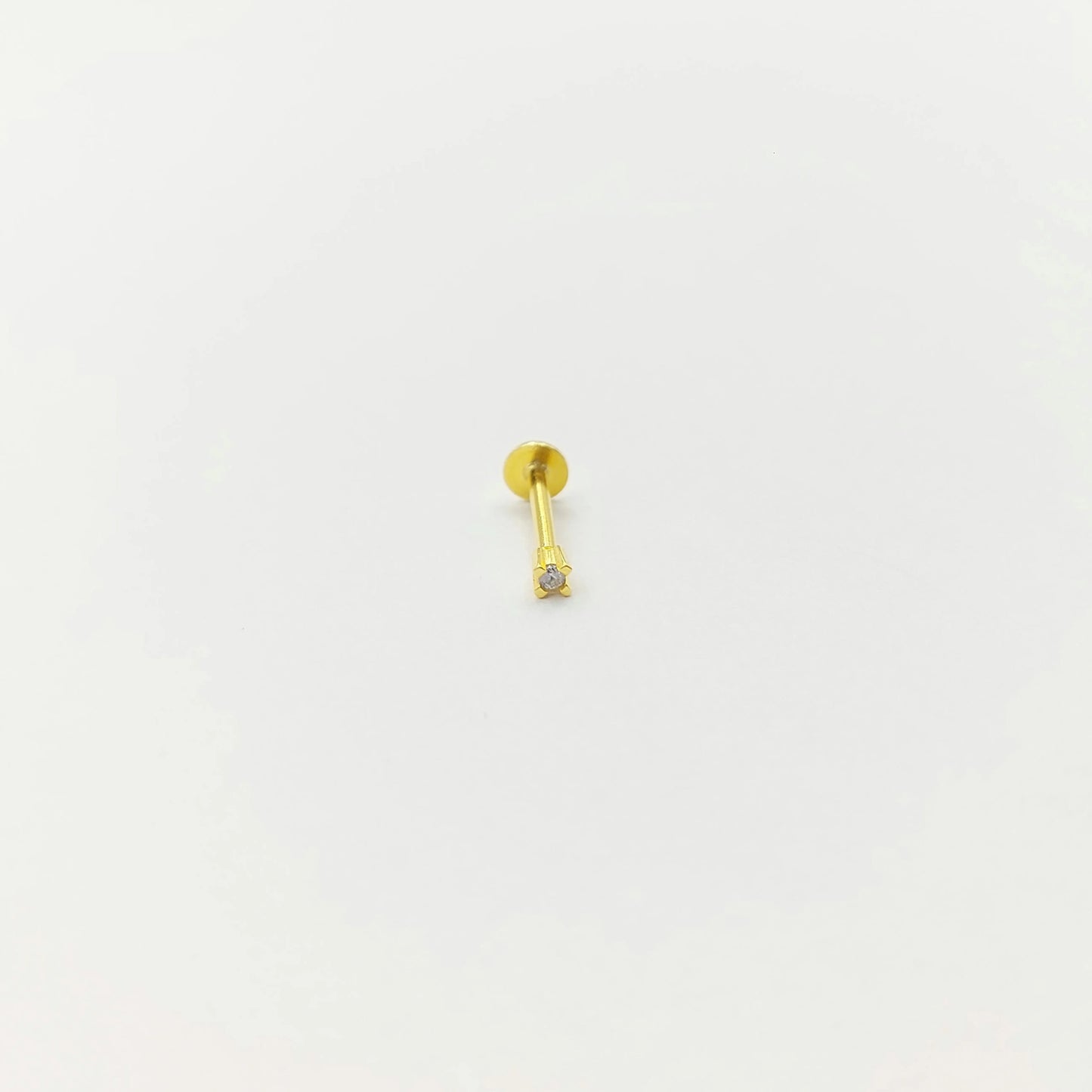 Piercing de plata con baño de oro 18k