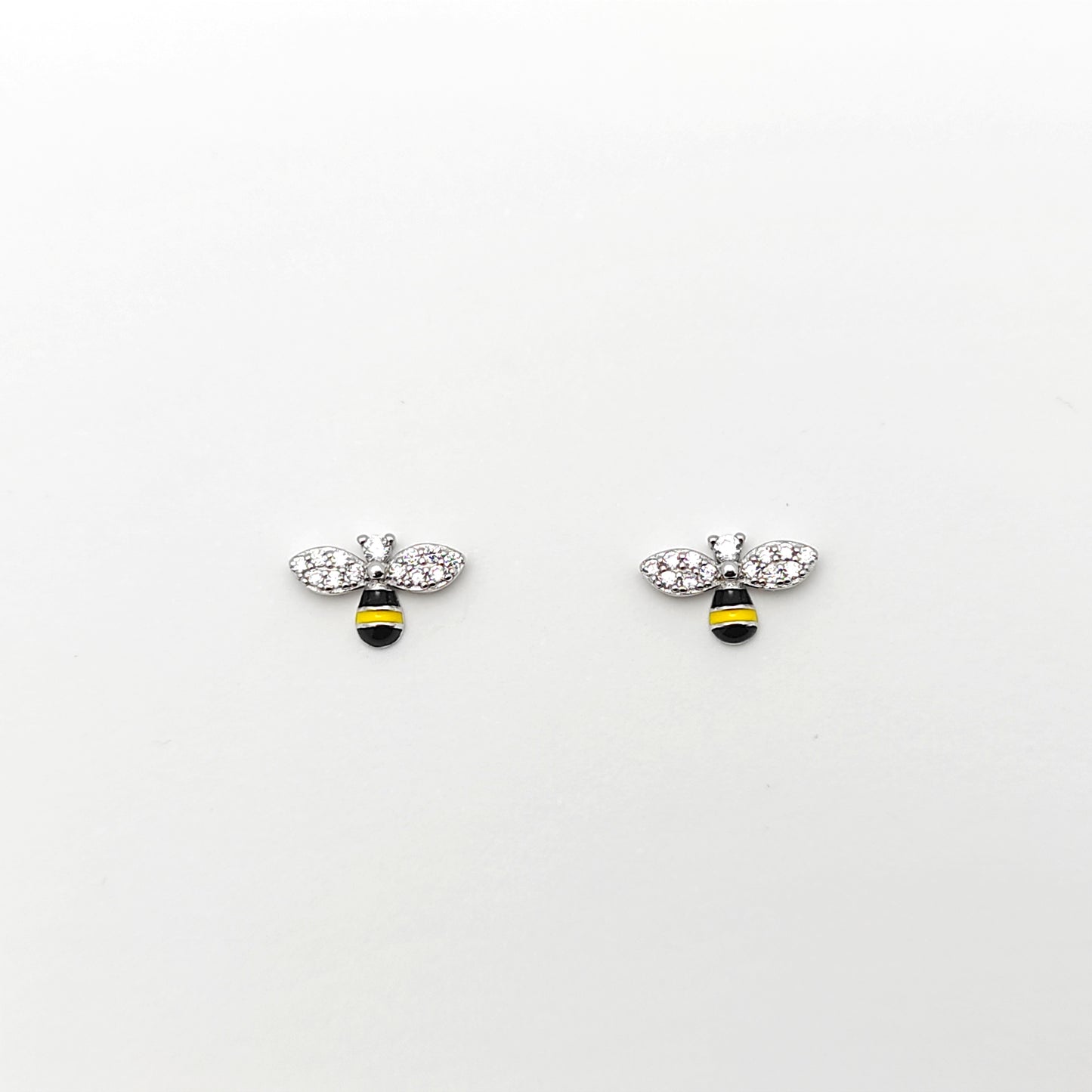 Aros de plata abeja api