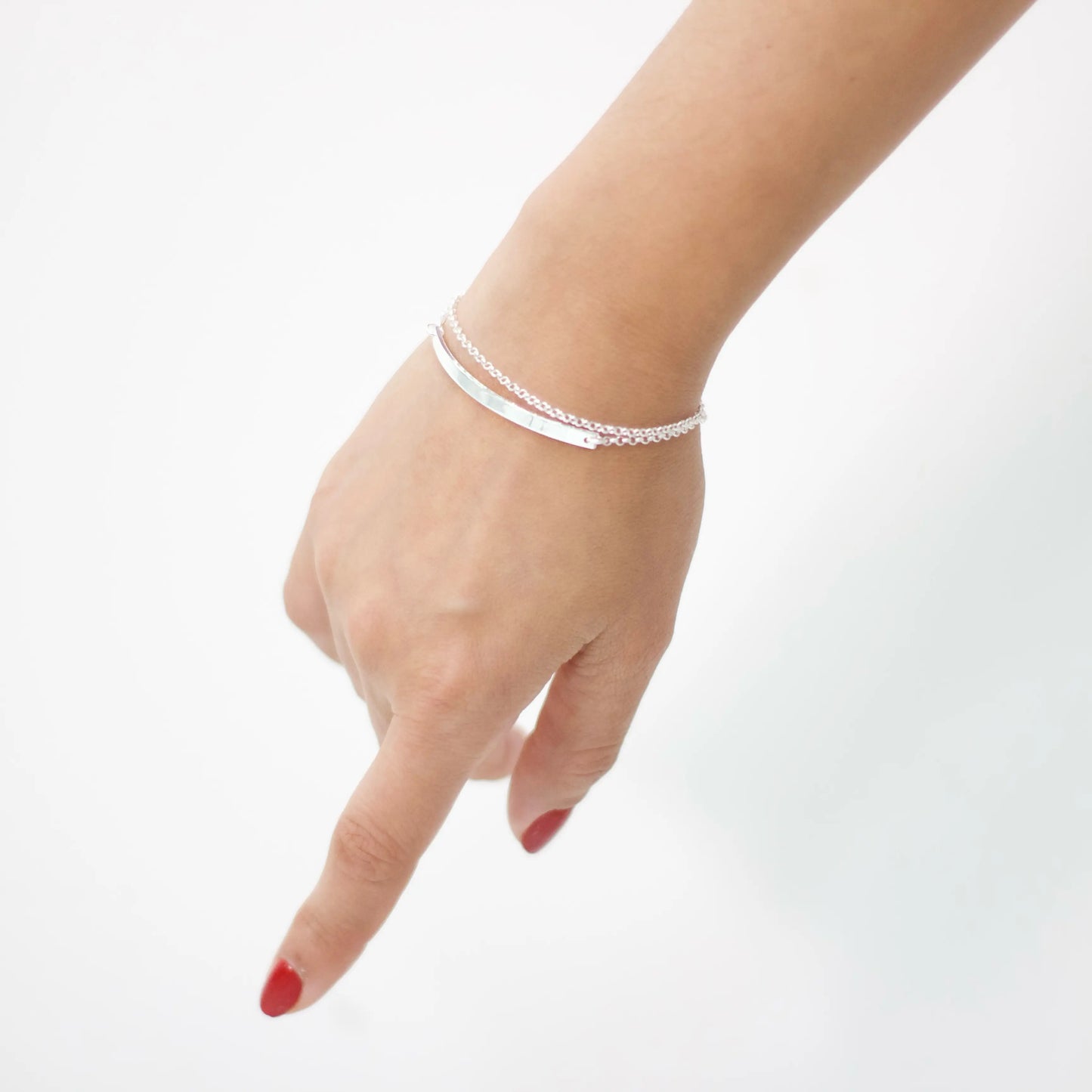 pulsera de plata para grabar lucero 3