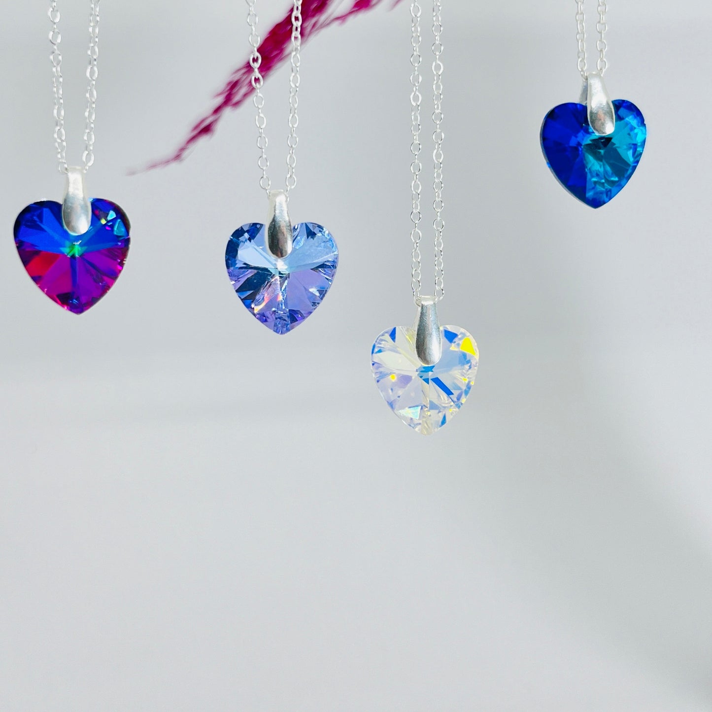 collar de plata corazon sw