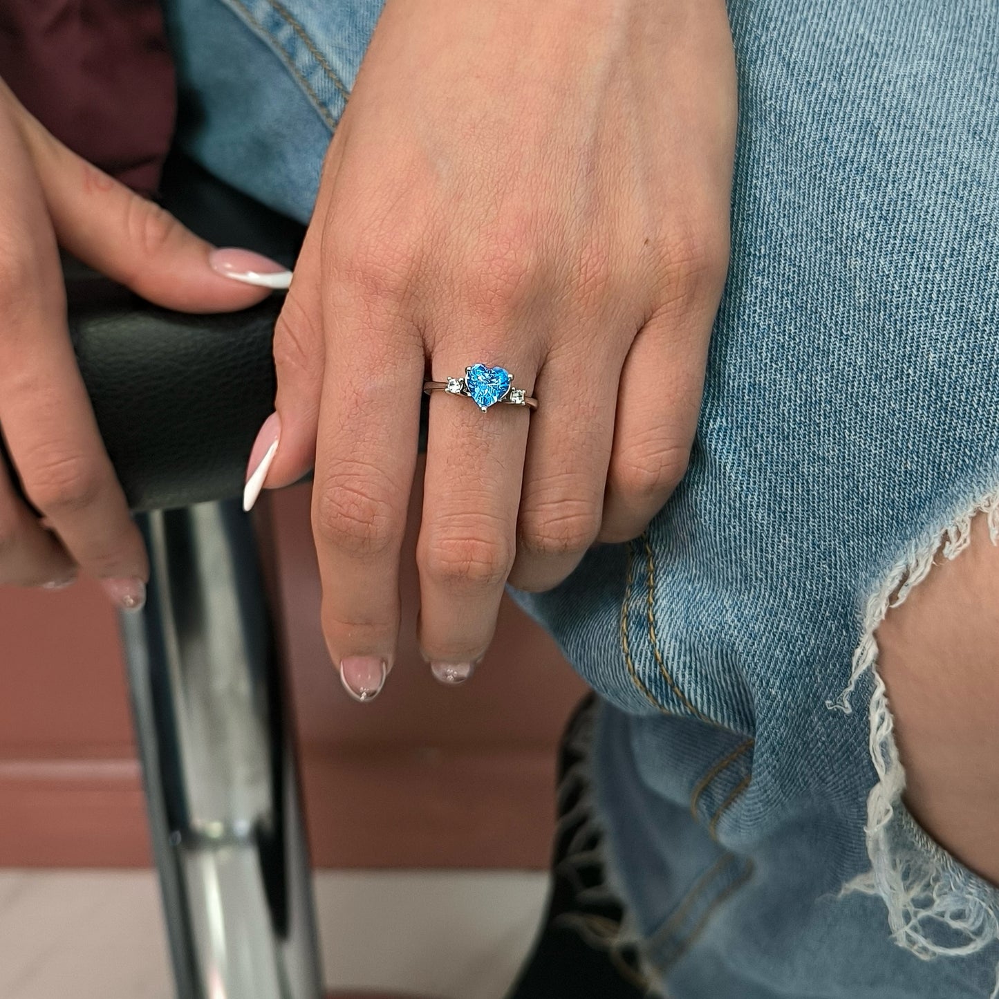 anillo de plata mujer promesa