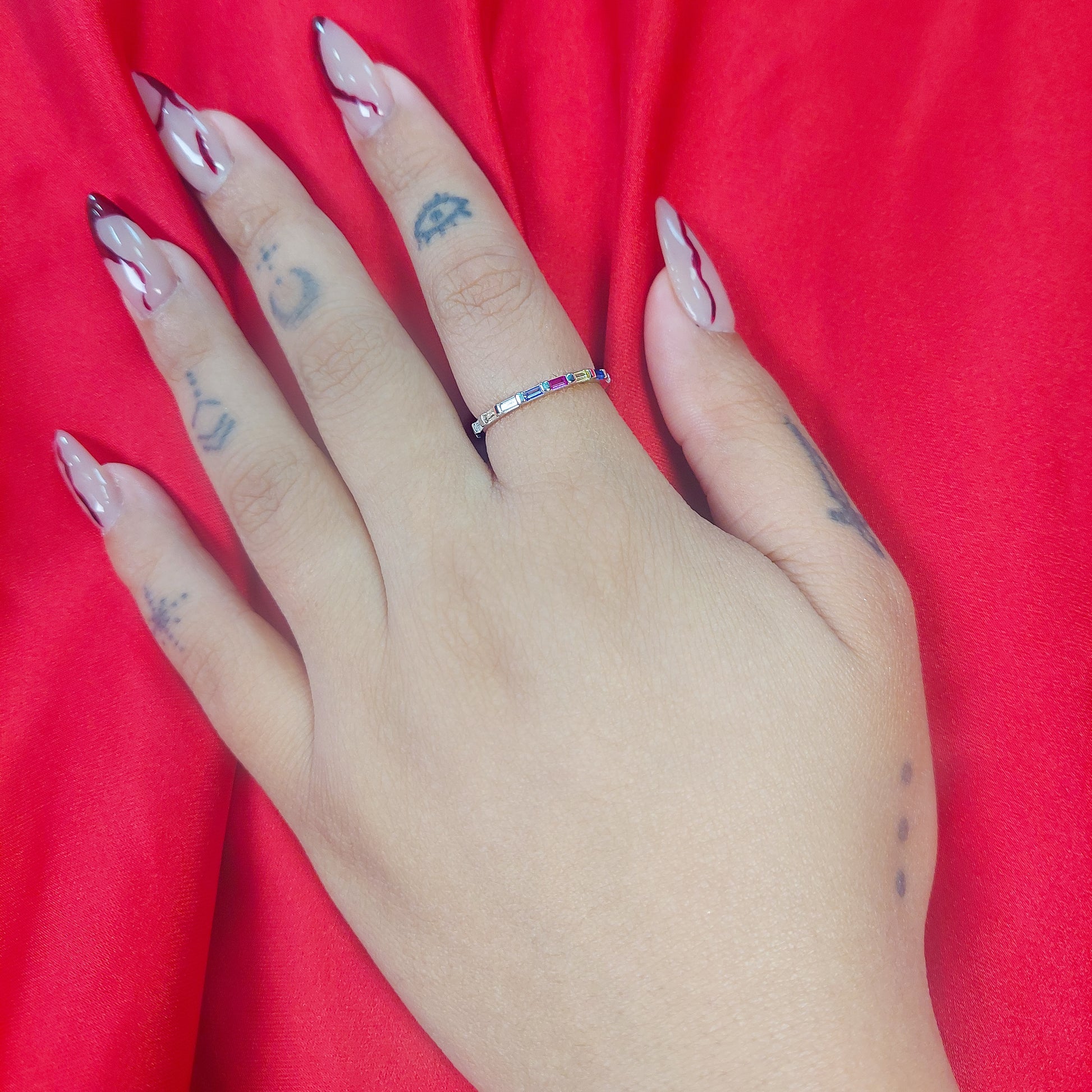 anillo de plata mujer colore 2