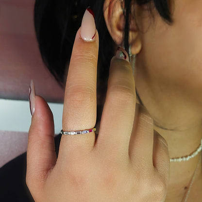 anillo de plata mujer colore