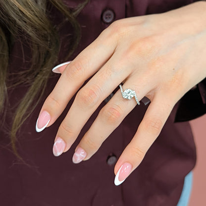 anillo de plata mujer solitario