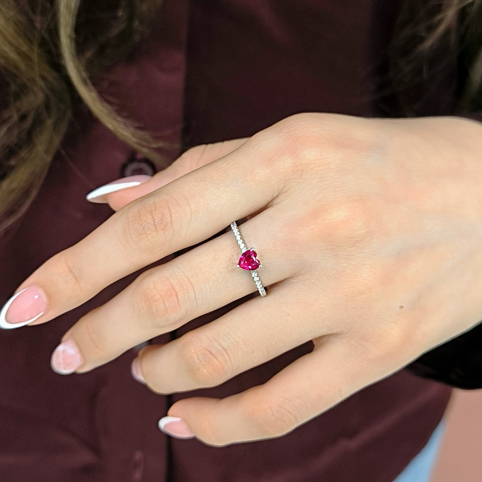 anillo de plata mujer solitaro