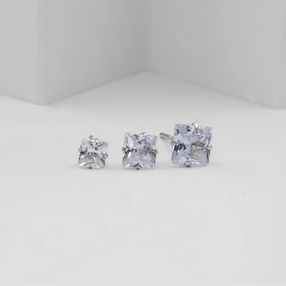 aros de plata 925 cuadrados