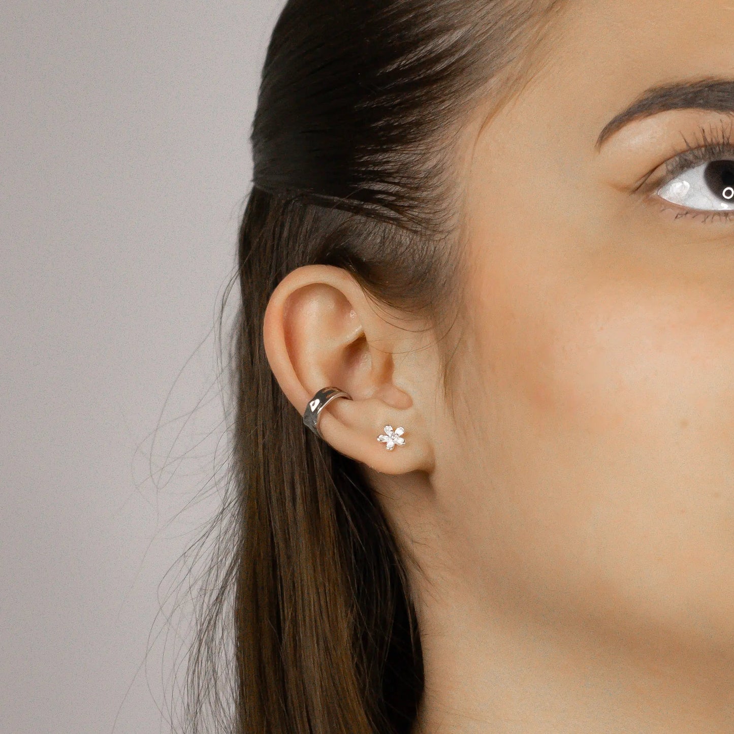 Aros con tope plata 925