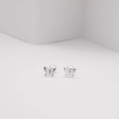 Aros de plata 925 mariposa