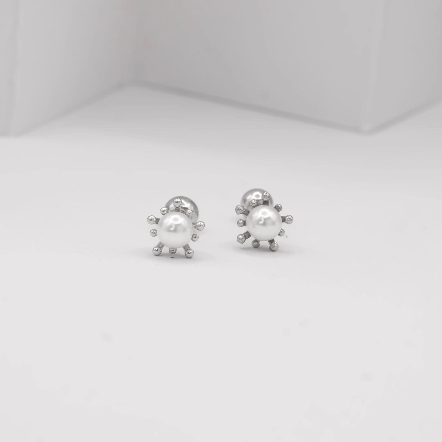 Aros con tope plata 925