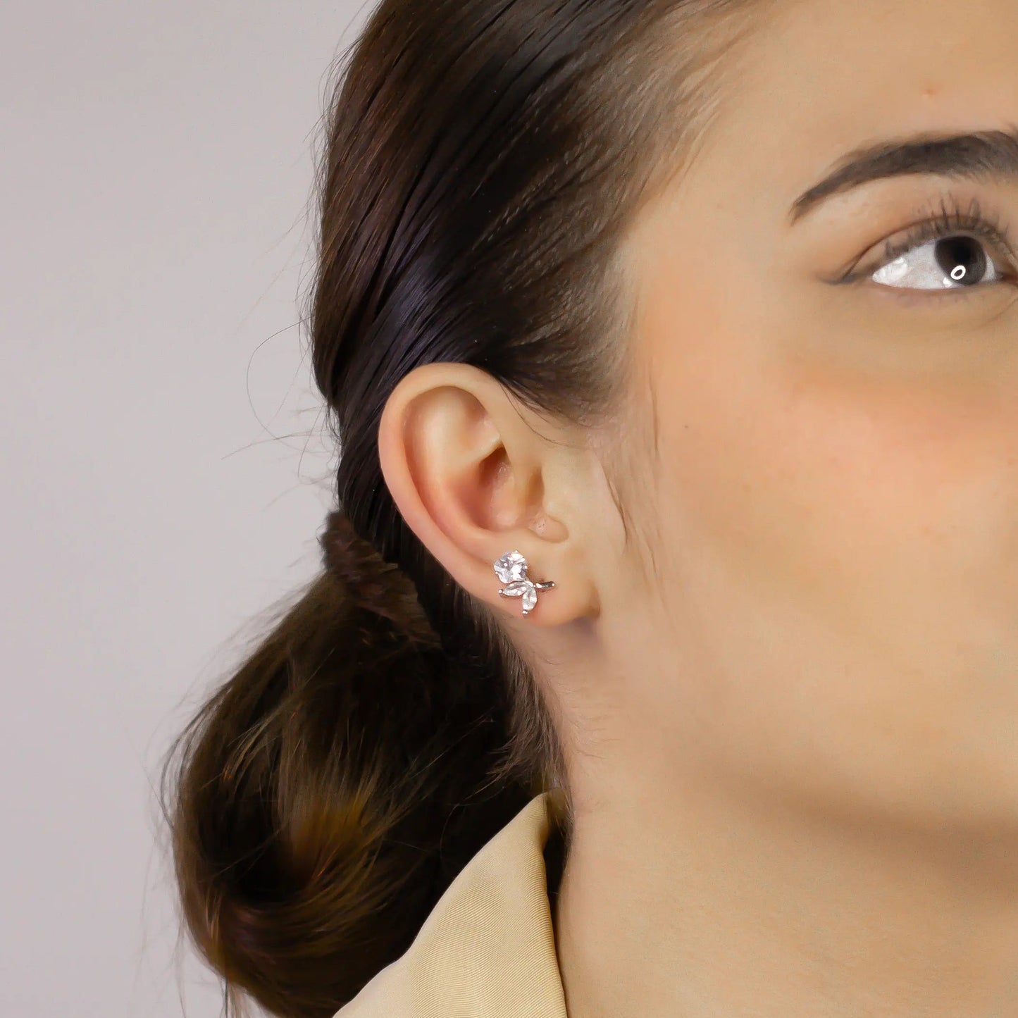 aros de plata 925 carmin