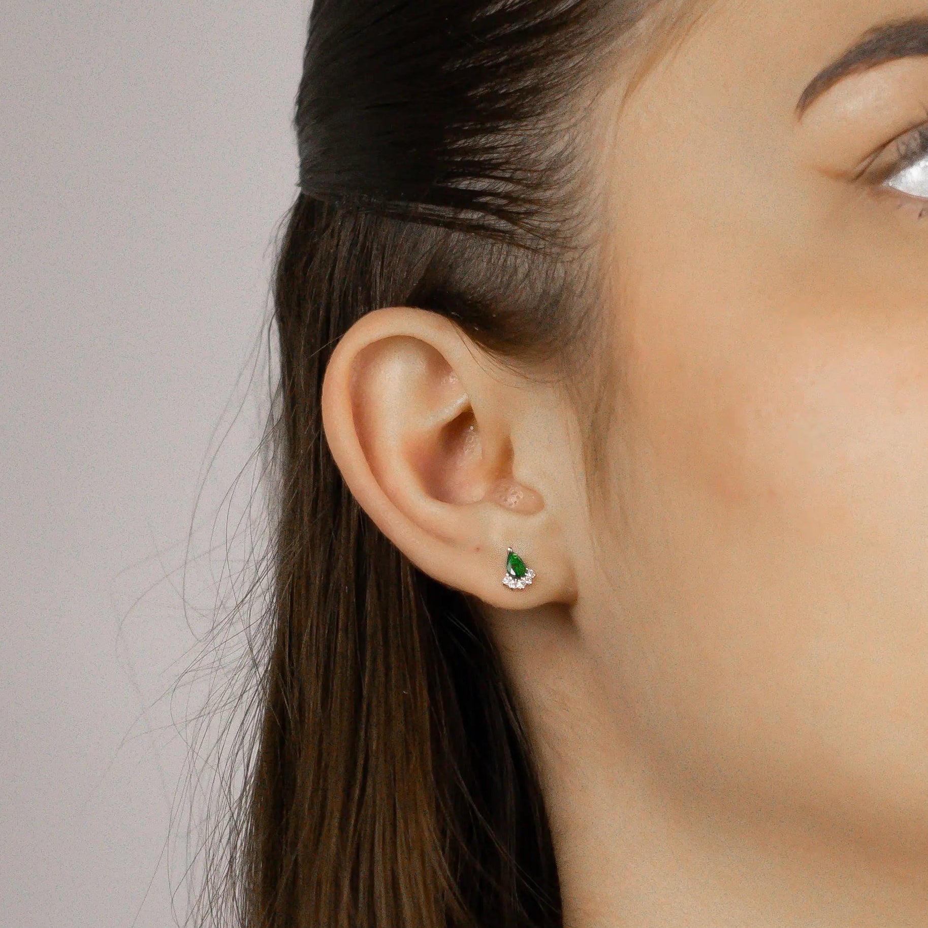 Aros de plata 925 con tope