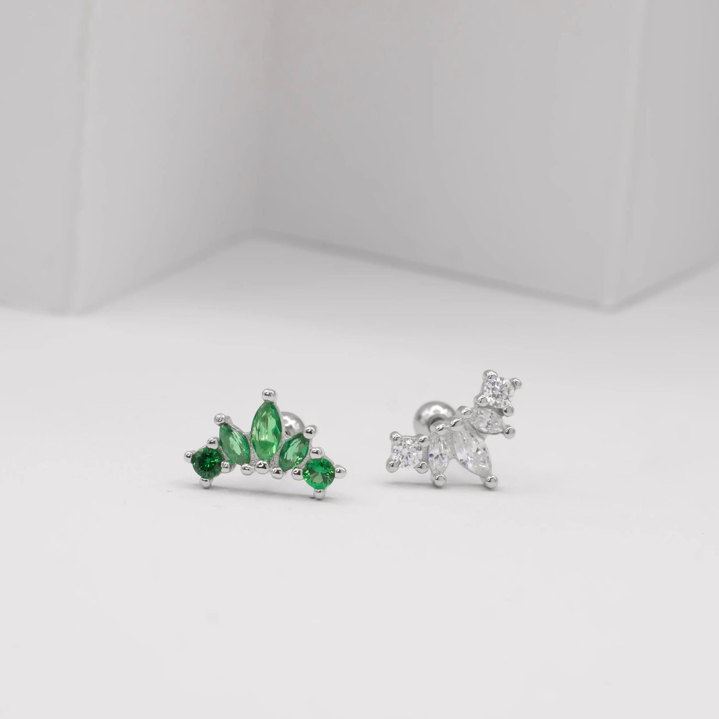 aros de plata 925 con tope