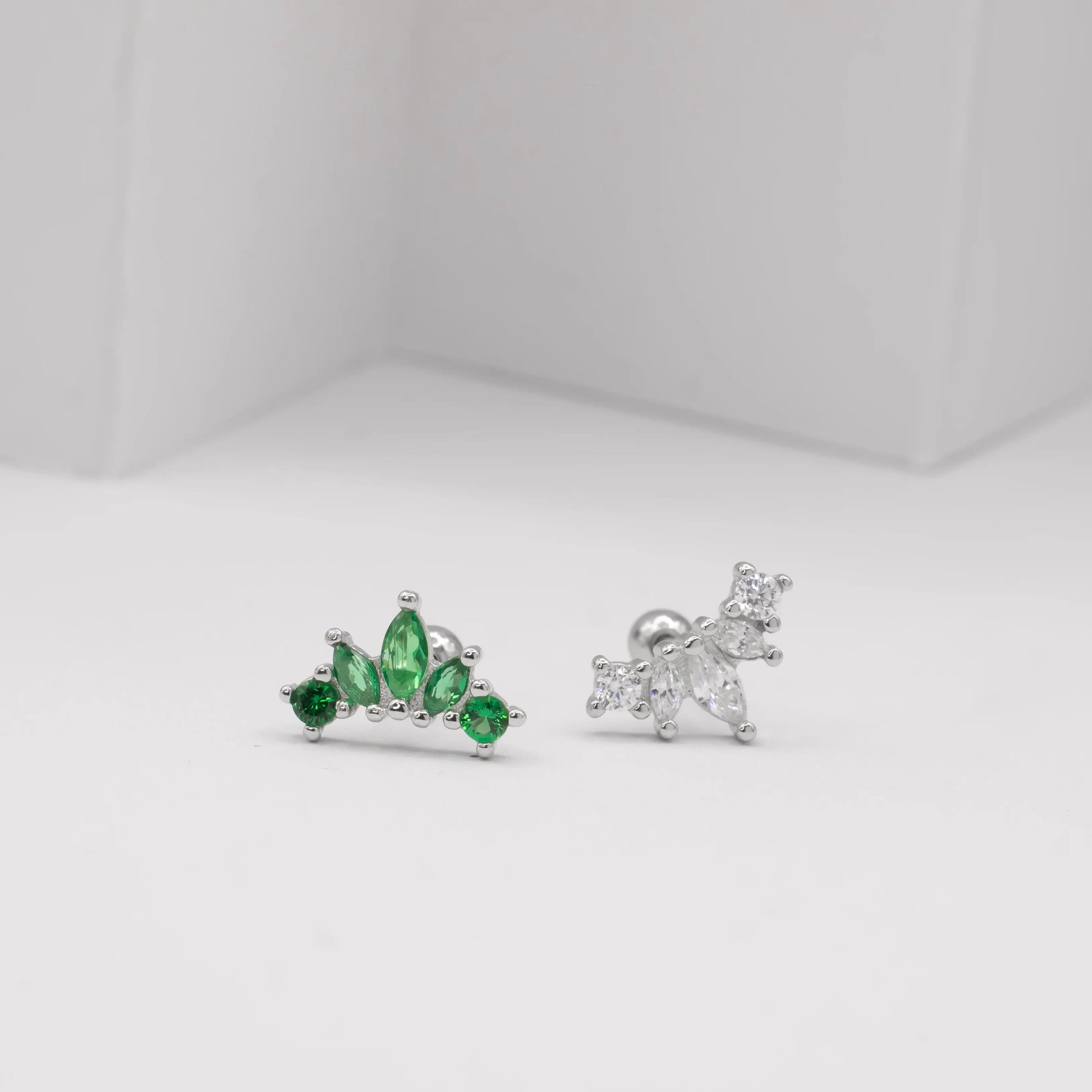 aros de plata 925 con tope