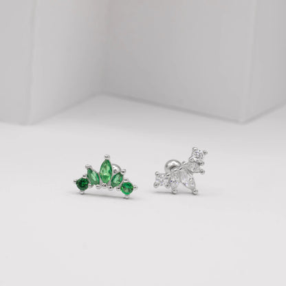 aros de plata 925 con tope