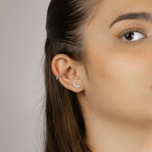 Aros de tope plata 925