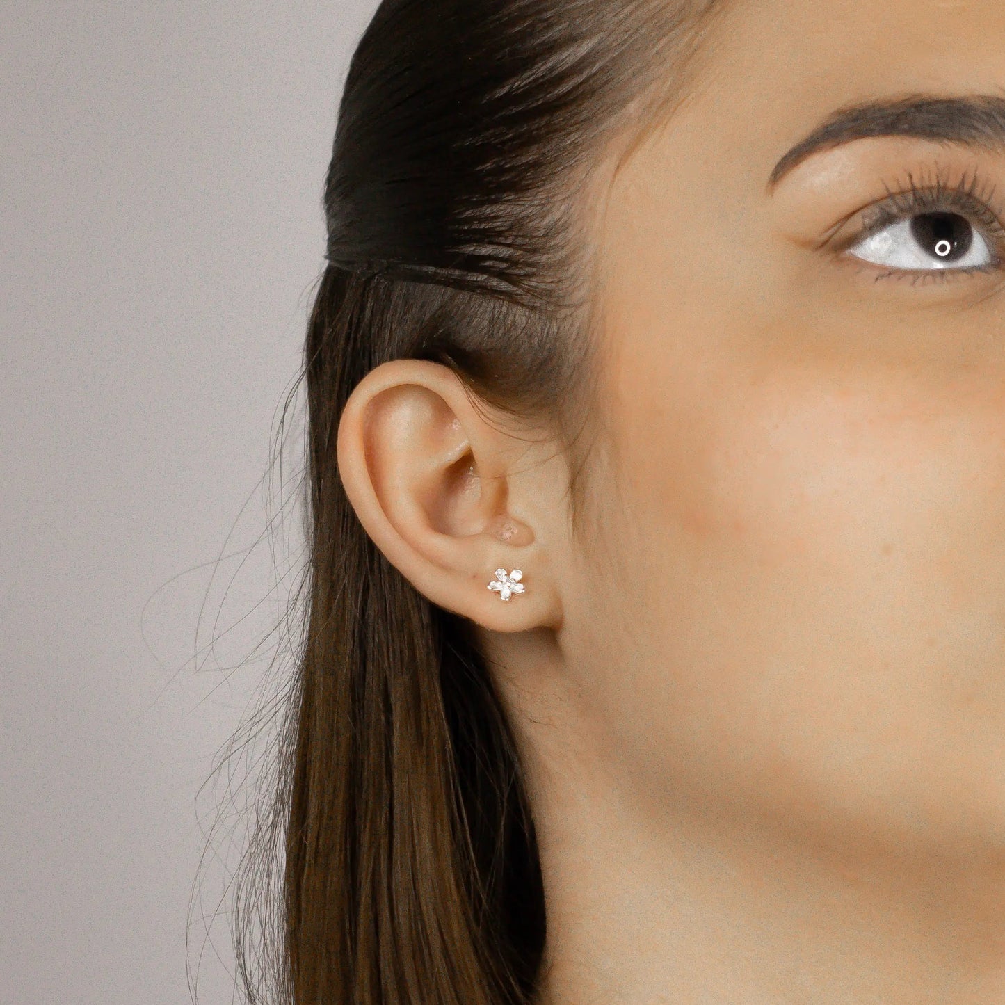 aros con tope plata 925