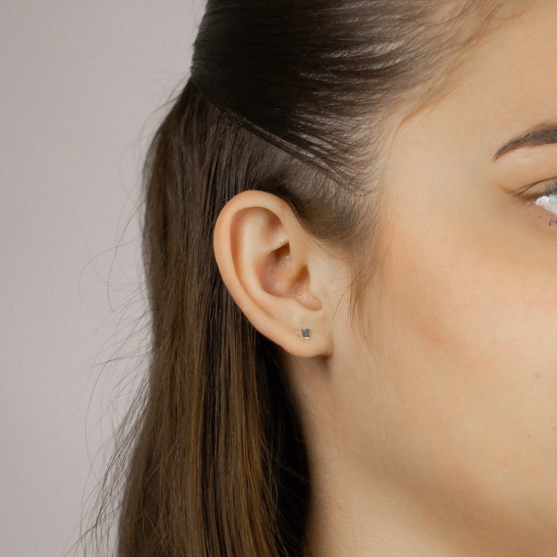 Aros con tope de plata 925