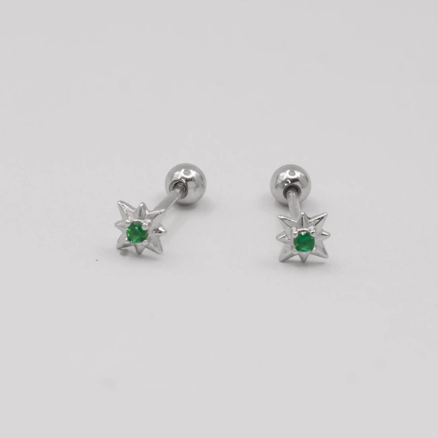 aros de plata 925 con tope