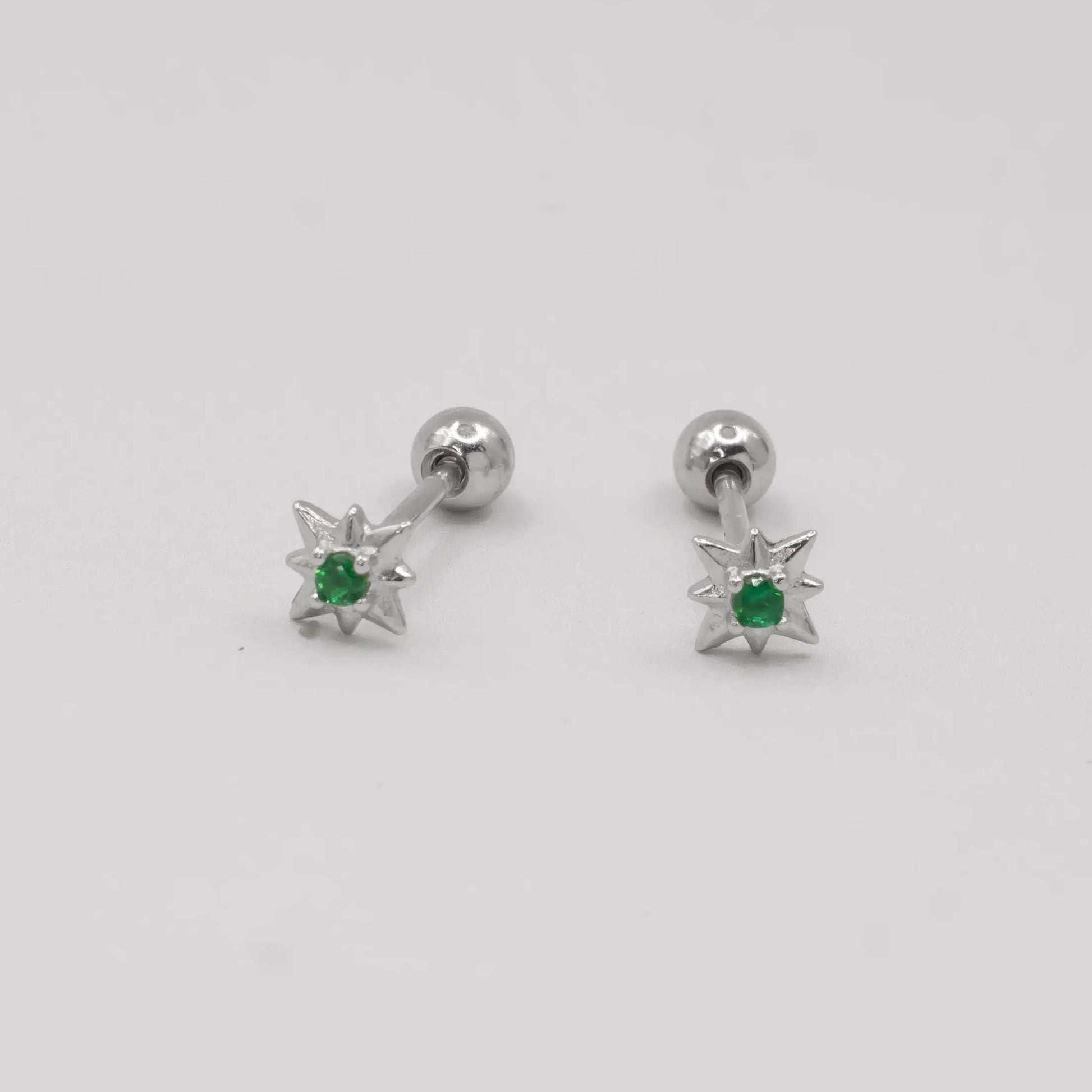 aros de plata 925 con tope