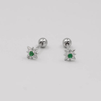 aros de plata 925 con tope