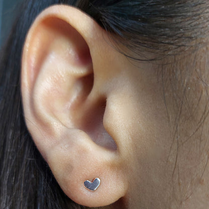 Aros plata mini corazon