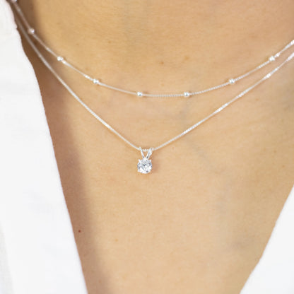 Collar punto de luz plata 
