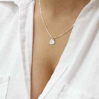 collar medalla corazon para grabar