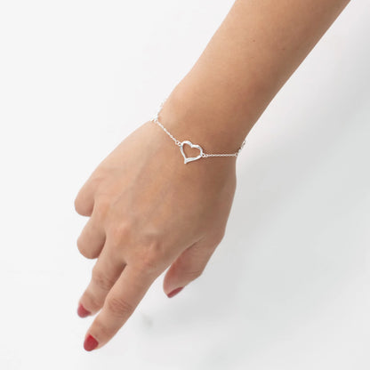 pulsera de plata mujer corazon infinito 