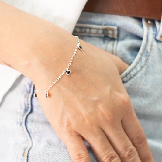 pulsera plata mujer corazon